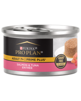 Purina Pro Plan PRIME PLUS para gatos adultos mayores de 7 años con salmón y atún