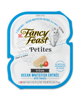 Petites de pescado blanco marino con tomate en salsa