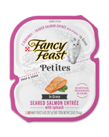 Petites de salmón ahumado con espinaca en salsa