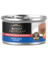 alimento húmedo sin cereales para gatos con estómago y piel sensibles pro plan de carne de trucha ártica