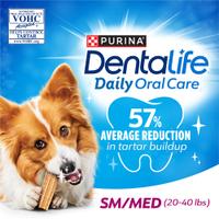 DentaLife Daily Oral Care. 57% average reduction in tartar buildup. Small/Medium (20-40 lbs).