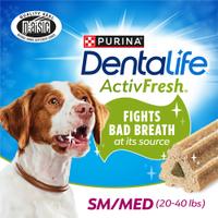 DentaLife ActivFresh fights bad breath at its source. Small/Medium (20-40 lbs).
