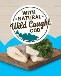 with natural wild caught cod