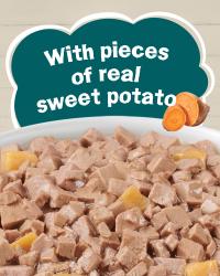 with pieces of real sweet potato
