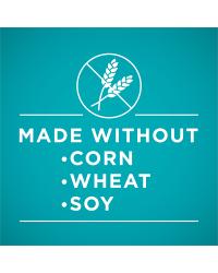 Elaborado sin maíz, trigo ni soya