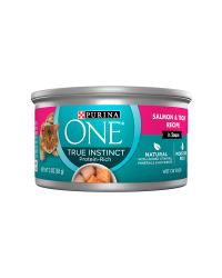 Alimento húmedo de salmón y trucha en salsa para gatos Purina ONE® True Instinct