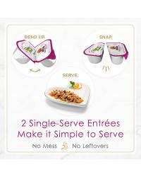 Dos bandejas separables. Dos porciones individuales. Sin desorden, sin sobras.