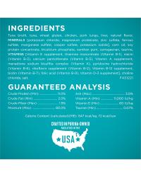 Ingredientes de alimento húmedo de atún en salsa para gatos Purina ONE® True Instinct