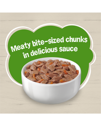 alimento húmedo para gatos friskies farm favorites meaty bites