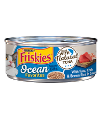 Friskies Ocean Favorites Tuna, Crab & Brown Rice in Sauce Wet Cat Food