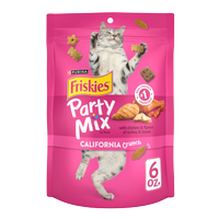 Friskies Party Mix California Crunch Cat Treats package