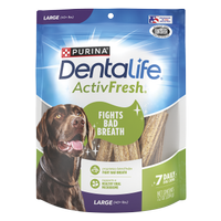 DentaLife ActivFresh Oral Care Chews for Large Dogs package.