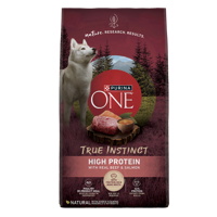 Alimento de res y salmón reales alto en proteínas para perros Purina ONE SmartBlend True Instinct