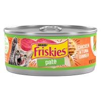 Alimento húmedo para gatos Friskies paté sabor a cena de pollo y atún