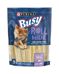 busy rollhide dog treats