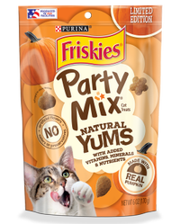 Friskies party mix natural yums pumpkin cat treats