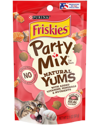 Bocadillos naturales Friskies Party Mix de salmón para gatos