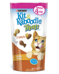 Bocadillos crujientes para gatos Kit & Kaboodle sabor pollo