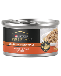 Purina Pro Plan Complete Essentials de pollo y arroz tipo plato principal en salsa preparada con jugo de cocción