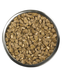 recipiente con carne de pavo y arroz para perros sénior pro plan bright mind