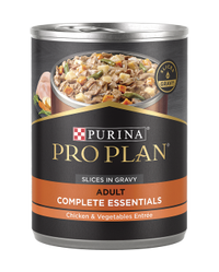 Alimento húmedo para perros adultos Purina Pro Plan Complete Essentials plato principal de pollo y vegetales en salsa preparada con jugo de cocción