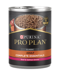 Plato principal de carne de res y salmón Pro Plan Complete Essentials