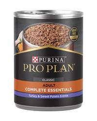 Alimento húmedo para perros con un clásico plato principal de pavo y batata, sin cereales Pro Plan Complete Essentials