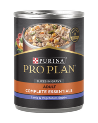 Alimento húmedo en rebanadas para perros adultos Purina Pro Plan Complete Essentials de cordero y vegetales en salsa preparada con jugo de cocción