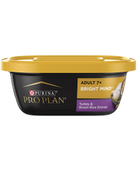 Alimento húmedo Purina Pro Plan BRIGHT MIND para perros adultos mayores de 7 años de pavo y arroz integral