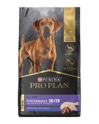Alimento para perros de pato, pavo y codorniz de Pro Plan Sport Performance 30/20