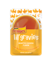 Complemento y topper de alimento húmedo para gatos Friskies Lil' Gravies Roasted Chicken Flavor