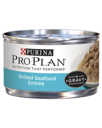 Alimento húmedo para gatos con plato principal de mariscos a la parrilla en jugo de cocción Purina Pro Plan