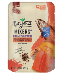 Protección digestiva para gatos Beyond Mixers+, de salmón y calabaza con acentos de semillas de chía enteras
