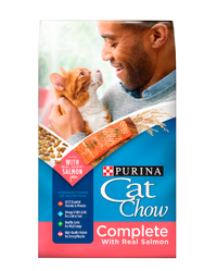 Alimento para gatos Cat Chow fórmula completa con carne real de salmón
