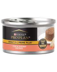 pro plan senior prime plus cod shrimp grain free wet cat food