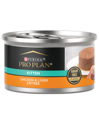 alimento húmedo para gatos pro plan kitten grain free con pollo e hígado