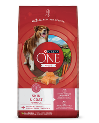 Alimento seco para perros que favorece la piel y el pelaje Purina ONE® +Plus