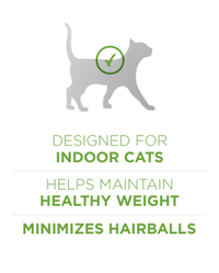 Designed for indoor cats helps maintain healthy weight minimizes hairballs