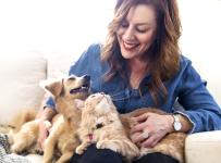 Woman with her pets