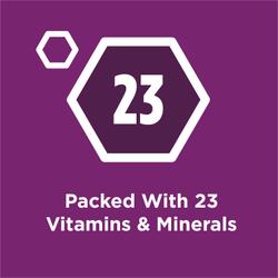 Fortalecido con 23 vitaminas y minerales