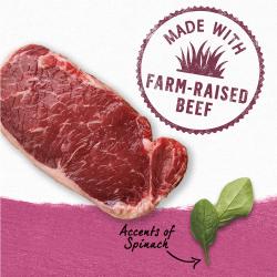 made with farm-raised beef