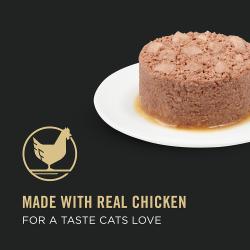 Hecho con carne real de pollo para lograr un sabor que los gatos aman