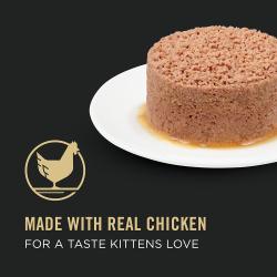 Elaborado con carne real de pollo para crear un sabor que los gatitos aman