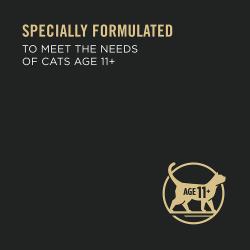 Especialmente formulado para satisfacer las necesidades de los gatos mayores de 11 años