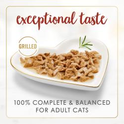 alimento húmedo para gatos fancy feast de carne de res e hígado asado en salsa preparada con jugo de cocción