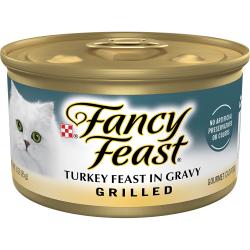Alimento húmedo <i>gourmet</i> para gatos Fancy Feast de carne de pavo asada en salsa preparada con jugo de cocción