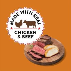 dc de pequeños bocados de pollo y res