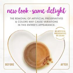 Nueva imagen, misma delicia. La eliminación de conservantes y colorantes artificiales puede provocar variaciones en el aspecto de este alimento. Sin conservantes ni colorantes artificiales.