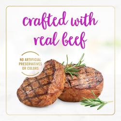 Elaborado con carne real de res e hígado. Sin conservantes ni colorantes artificiales.