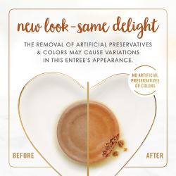 Nueva imagen, misma delicia. La eliminación de conservantes y colorantes artificiales puede provocar variaciones en el aspecto de este alimento. Sin conservantes ni colorantes artificiales.